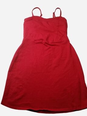 Y2k Hollister Babydoll Mini Dress Womens XXS Red Adjustable Straps Summer Clean